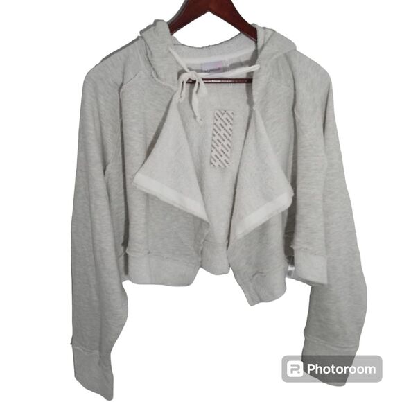 NWT Urban Outfitters Out From Under Koa Open Draped Grey Hoodie Size M - Picture 2 of 6